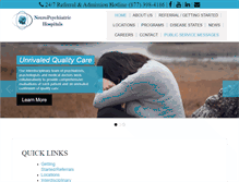 Tablet Screenshot of neuropsychiatrichospitals.net